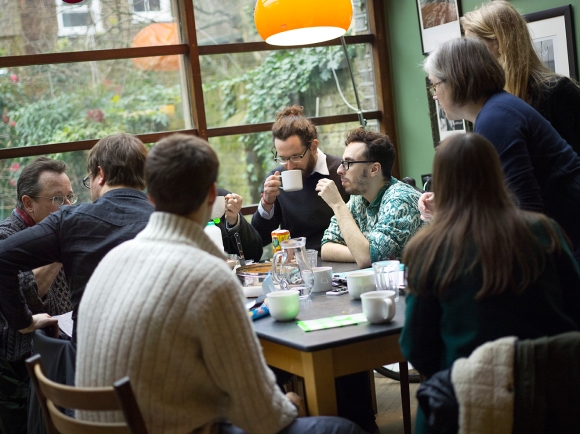 Green Party pre-canvass meeting in Highgate with Councillor Sian Berry, London, 28th February 2015